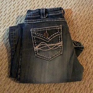 cowgirl tuff jeans.W:28 L:35 Worn only three times